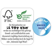 Personalisierbar 1 Stück Le Toy Van Rutschfahrzeug Reh – Holz-Rutscher PL103 ab 12 Monaten