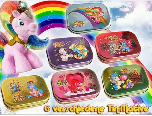 Dinotoys Baby & Kleinkind Lissy Magic Ponys Mini-Sammelfigur 18 Stück | In edler Metalldose