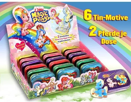 Dinotoys Baby & Kleinkind Lissy Magic Ponys Mini-Sammelfigur 18 Stück | In edler Metalldose