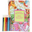 Dinotoys Baby & Kleinkind 24 Teilig Mal- und Spielbuch mit 6 Buntstiften 4 sortiert 11,5x16,5cm Kinder ab 3 Jahren