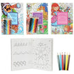 Dinotoys Baby & Kleinkind 24 Teilig Mal- und Spielbuch mit 6 Buntstiften 4 sortiert 11,5x16,5cm Kinder ab 3 Jahren
