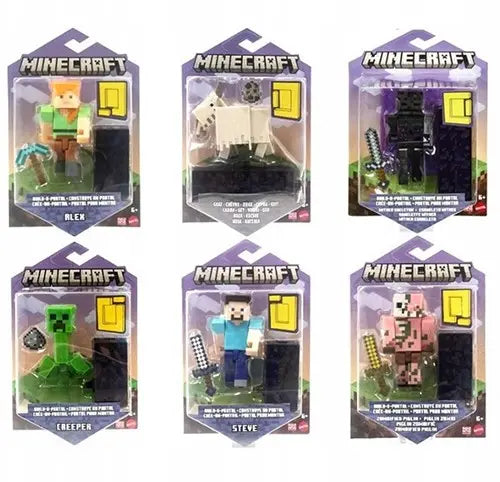 Mattel Baby & Kleinkind 6er Set Mattel Minecraft Figuren – 6-fach sortiert – Sammelfiguren auf Karte 12,5 × 19 cm