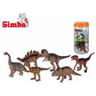 Simba Dinosaurier Figuren Nature World Dinosaurier Set – 6 Figuren im Fass (12–21 cm) | ab 3 Jahren