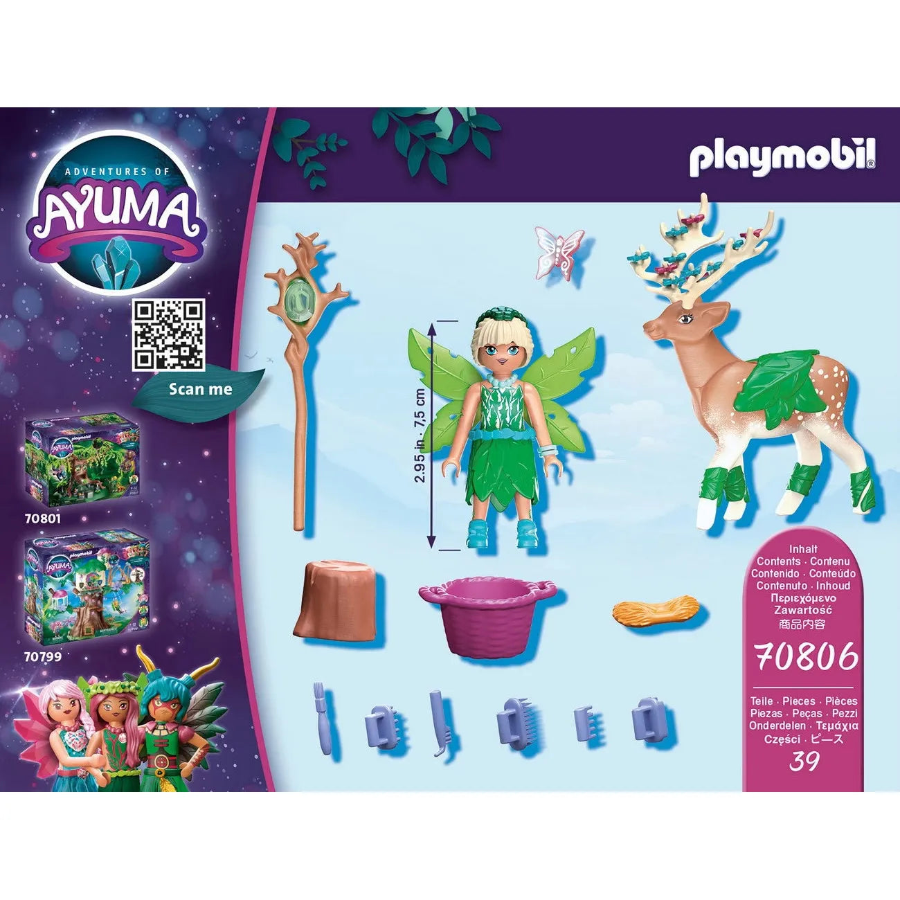 PLAYMOBIL Adventures of Ayuma 70806 Forest Fairy mit Seelentier, Ab 7 Jahren