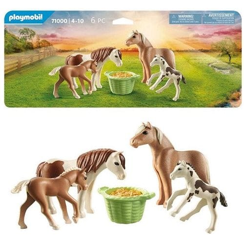 Playmobil Spielpferde PLAYMOBIL Land 2 ISLANDPONYS MIT FOHLEN