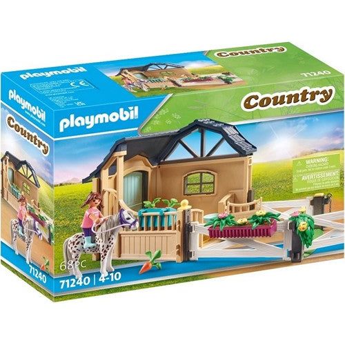 PLAYMOBIL COUNTRY ERWEITERUNG REITSTALL 18X28CM ab 4 Jahren