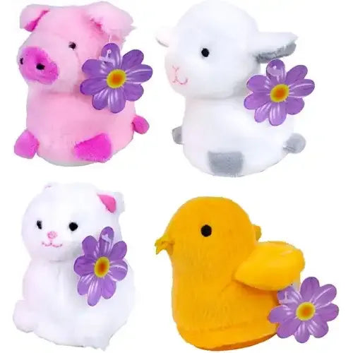 Trötsch Plüsch-Bauernhoftiere mit Ton – 16er Display | Mini Plüschtiere 8 cm