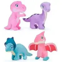 Dinotoys Baby & Kleinkind Plüsch Girlie Dinky Dino’s – 4-fach sortiert | ca. 15 cm | 12 Stück im Display Stoff Dinos