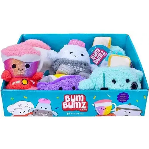 Jazwares Baby & Kleinkind Russ BumBumz Kitchen Bumz Plüsch – 6er Display | Lustige Food Plüschfiguren
