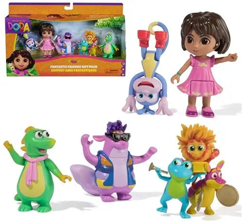 Spin Master Baby & Kleinkind Dora Fantastic Friends Gift Pack – 5 Figuren à 9 cm ab 3 Jahren