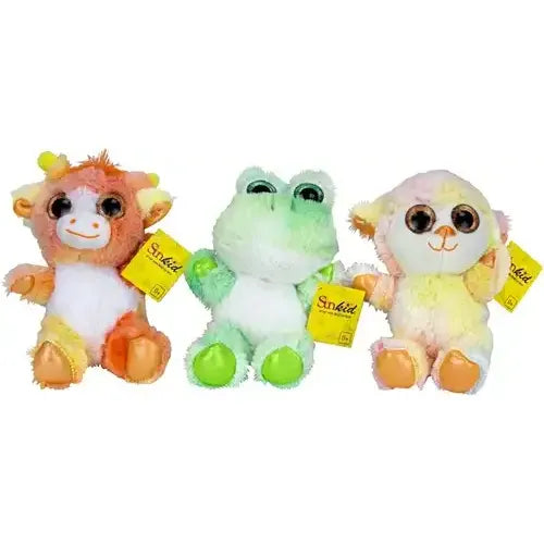sunkid Baby & Kleinkind Sunkid Glitzer Plüschtiere 18cm 6 Stück Sortierte Kuscheltiere mit Glitzeraugen ab 3 Jahren