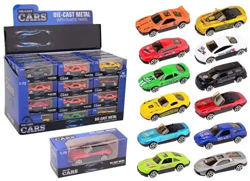 Super Cars Spielzeug Baus Auto Super Cars Metallfahrzeuge 48 Teilig | Robustes Spielzeugauto-Set