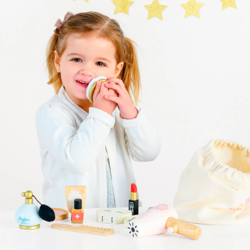 Kosmetiktasche XL Holzspielzeug ab 3 Jahren Frisur Spielzeug