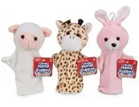 Dinotoys Baby & Kleinkind 6er Set Dinotoys Tier-Handpuppen 15 x 21 cm – 6 verschiedene Plüsch-Handpuppen