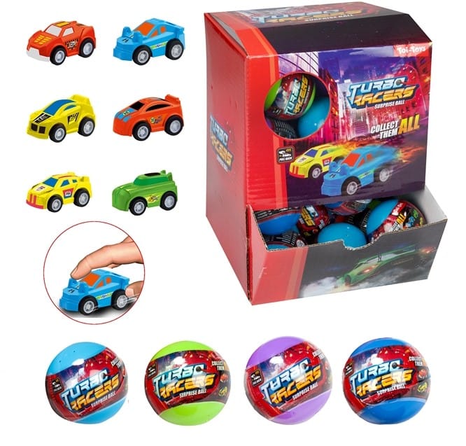 Toi-Toys Baby & Kleinkind Toi-Toys Turbo Racers Surprise Egg 36 Stück | Auto mit Rückzugsmotor in Kapsel