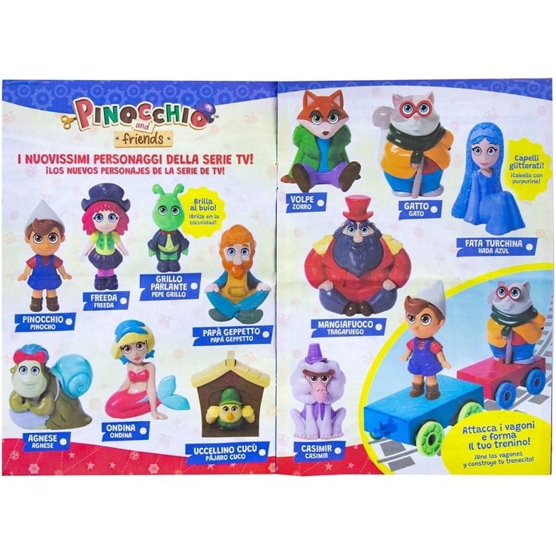10 Stück Set Pinocchio and Friends – Blindbag (12×21 cm, sortiert) ab 3 Jahren - Spielzeug - Sonderposten