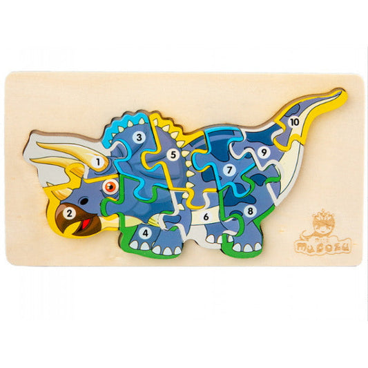 Puzzle-Dinosaurier aus Holz18x10x1,2cm