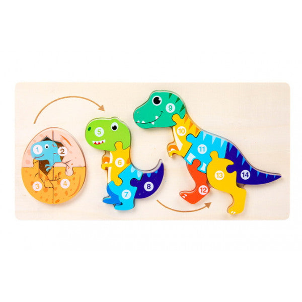 Spielzeug-Holzpuzzle - Dinosaurier 30x15mm
