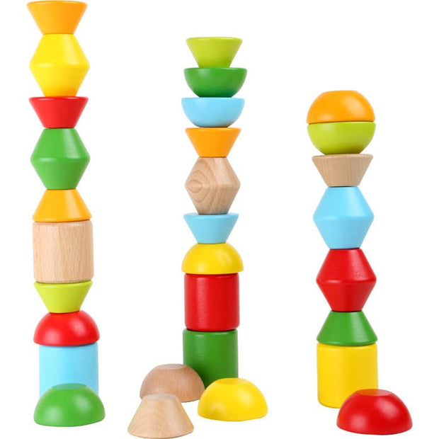 small foot Bausteine Holz small foot Stapel Bausteine Bauklötze ab 3 Jahre Motorik Spielzeug Holzspielzeug