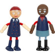 small foot Biege Puppen Biegepuppen Familie mit Rollstuhl Holzpuppen Puppenhausfiguren ab 3 Jahren