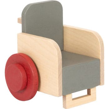 small foot Biege Puppen Biegepuppen Familie mit Rollstuhl Holzpuppen Puppenhausfiguren ab 3 Jahren