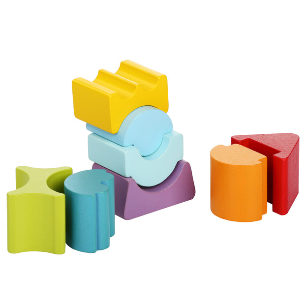 Wackle Turm Holz Kinderspielzeug ab 24 Monaten Stapelspielzeug Holzspielzeug Motorikspiel - Spielzeug Opa