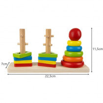 Holz Stapelspielzeug Kinderspielzeug ab 3Jahren Bausteine Puzzle - Spielzeug Opa