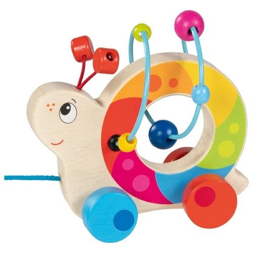 spielzeug-opa Baby & Kleinkind Nachziehtier aus Holz Schnecke Kinderspielzeug Holzspielzeug Kinder ab 1 Jahr