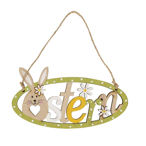 Holzdeko 'Ostern' zum Hängen b=14,5cm Holzschild Ostern - Spielzeug Opa