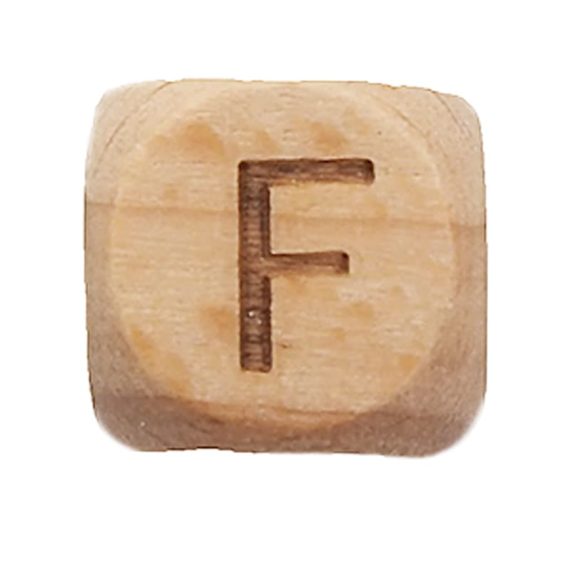 Spielzeug Opa Buchstaben Perlen F Holzbuchstaben Buche A–Z – 12 mm | Großbuchstaben gelasert Perlen
