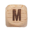 Spielzeug Opa Buchstaben Perlen M Holzbuchstaben Buche A–Z – 12 mm | Großbuchstaben gelasert Perlen