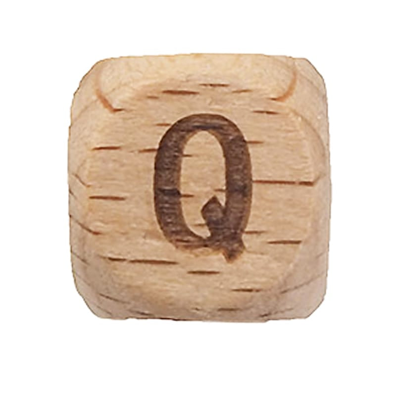 Spielzeug Opa Buchstaben Perlen Holzbuchstaben Buche A–Z – 12 mm | Großbuchstaben gelasert Perlen