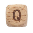 Spielzeug Opa Buchstaben Perlen Q Holzbuchstaben Buche A–Z – 12 mm | Großbuchstaben gelasert Perlen