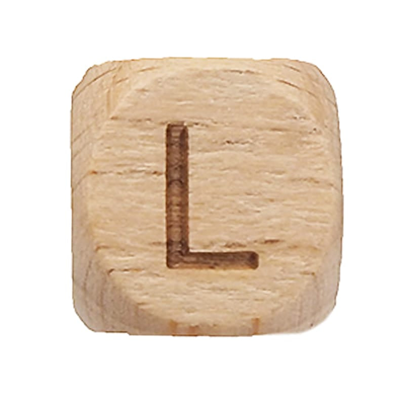 Spielzeug Opa Buchstaben Perlen L Holzbuchstaben Buche A–Z – 12 mm | Großbuchstaben gelasert Perlen