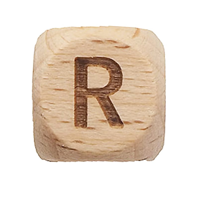 Spielzeug Opa Buchstaben Perlen Holzbuchstaben Buche A–Z – 12 mm | Großbuchstaben gelasert Perlen