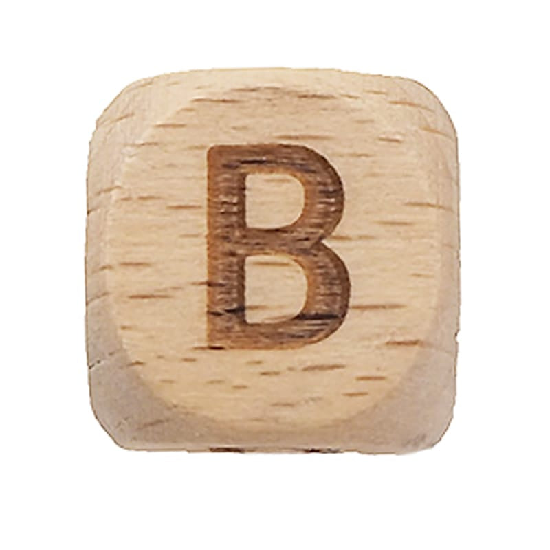 Spielzeug Opa Buchstaben Perlen Holzbuchstaben Buche A–Z – 12 mm | Großbuchstaben gelasert Perlen