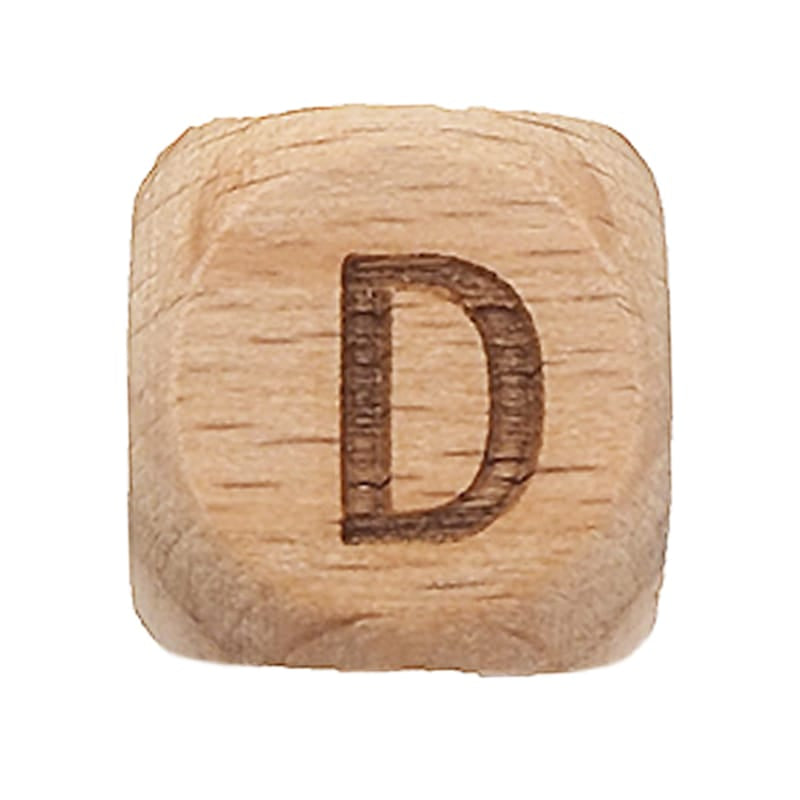 Spielzeug Opa Buchstaben Perlen D Holzbuchstaben Buche A–Z – 12 mm | Großbuchstaben gelasert Perlen