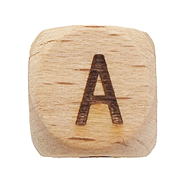 Spielzeug Opa Buchstaben Perlen Holzbuchstaben Buche A–Z – 12 mm | Großbuchstaben gelasert Perlen