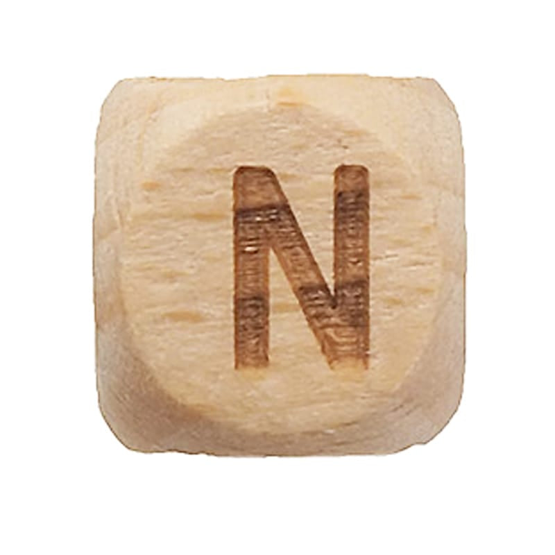 Spielzeug Opa Buchstaben Perlen N Holzbuchstaben Buche A–Z – 12 mm | Großbuchstaben gelasert Perlen
