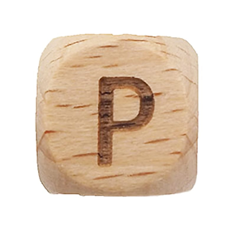 Spielzeug Opa Buchstaben Perlen Holzbuchstaben Buche A–Z – 12 mm | Großbuchstaben gelasert Perlen