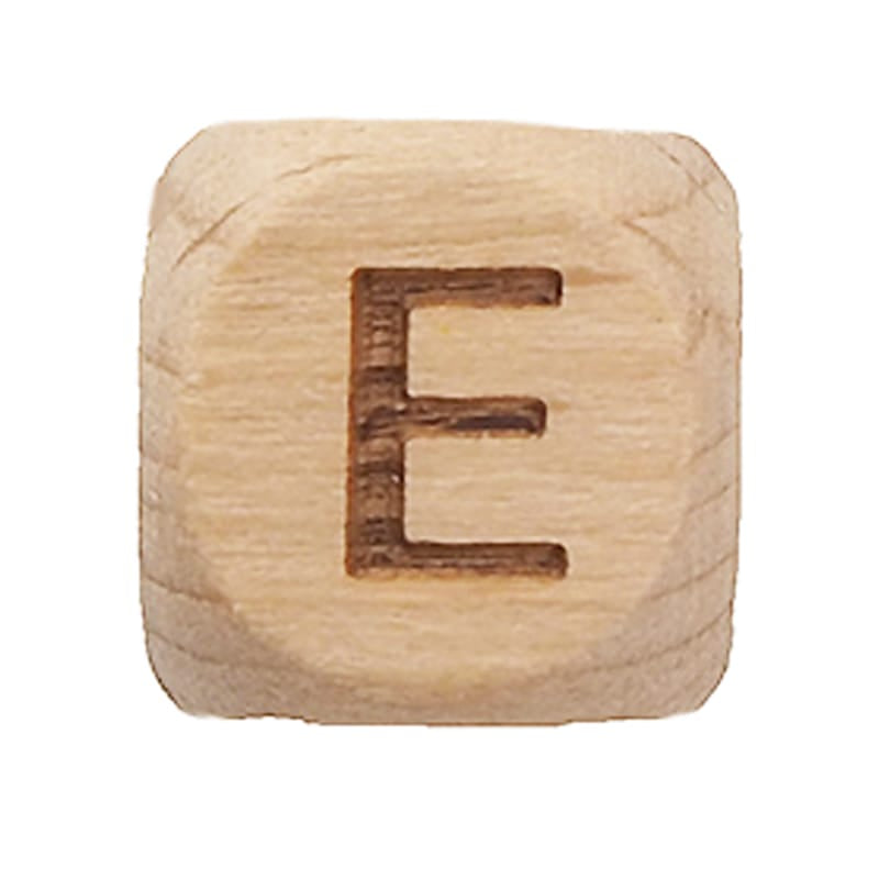 Spielzeug Opa Buchstaben Perlen E Holzbuchstaben Buche A–Z – 12 mm | Großbuchstaben gelasert Perlen