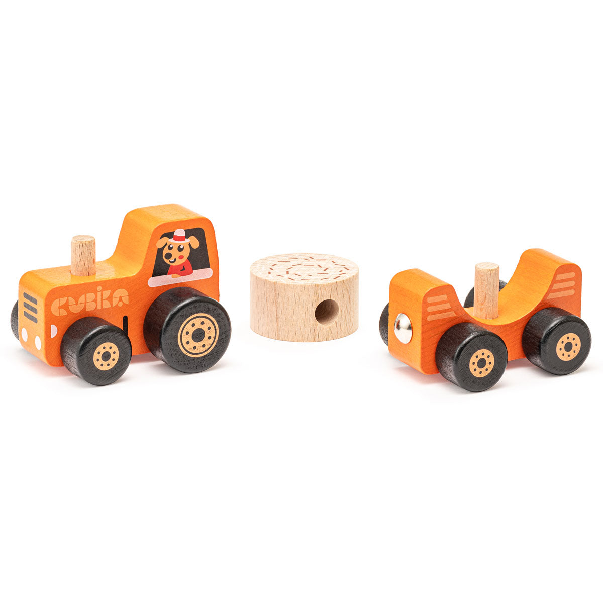Spielzeug Holz Trecker Traktor Kinderspielzeug Cubika ab 3 Monaten