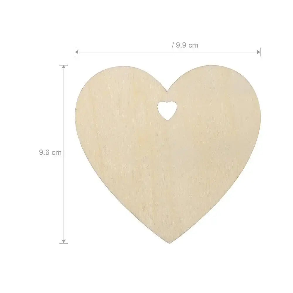 spielzeug-opa Heim & Garten Streu Holz Herzen XXL 10 Stück im Set Bastel Holz Deko Basteln Holzanhänger