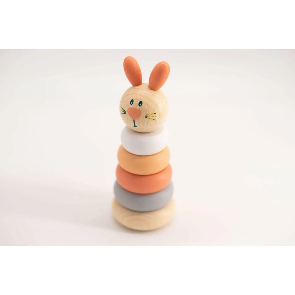 small foot Spielzeuge Spielzeug Stapel Hase Spielzeug Osterhase, Ostern aus Holz Turm in Pastell ab 1 Jahr small foot