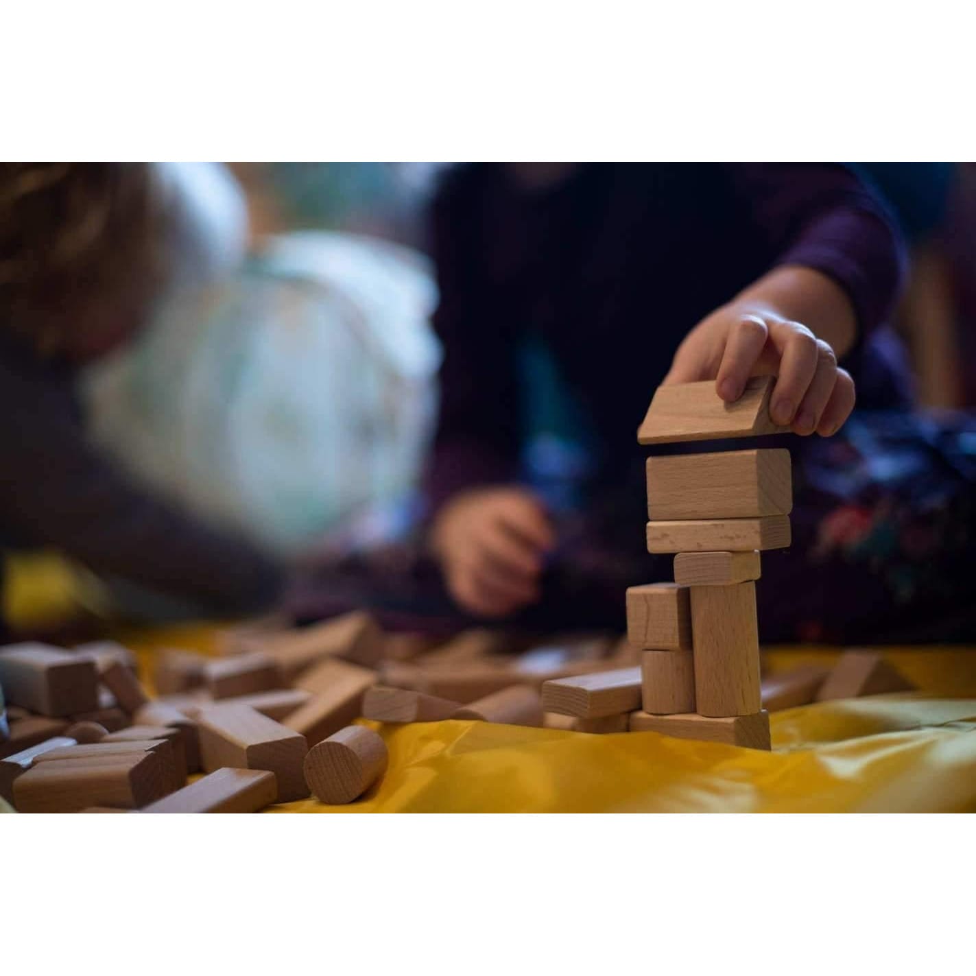 small foot Kinderspielzeug Holz Personalisierbare Bauklötze Holz Buche Naturbausteine Holzspielzeug Kinderspielzeug Kinderspielzeug 100 Teilig Natur ab 1 Jahre. small foot