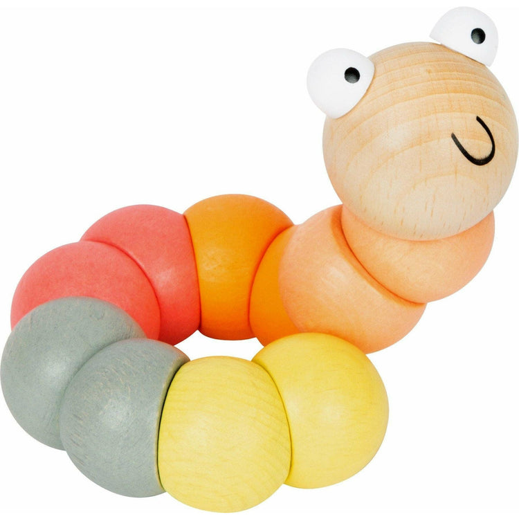 2 Stück Set Holzspielzeug Biege Raupen Kinder Spielzeug Holzspielzeug in zwei modernen Farbausführungen. Ab 12 Monate.