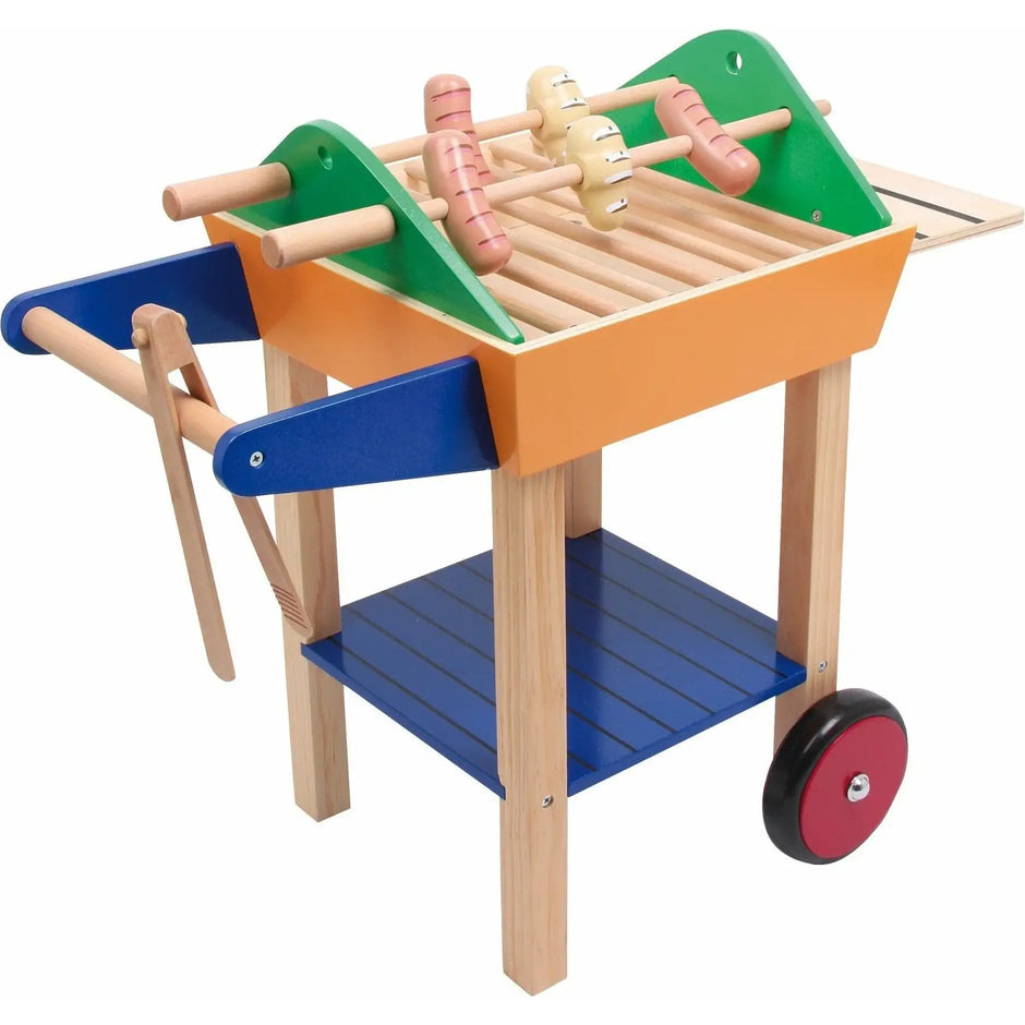 small foot Kleinkind Spielzeug Grill Personalisierter Holz Grill Spielzeug Küche Kinder Grill Spielzeug Holzspielzeug für Kinder ab 3 Jahren. small foot