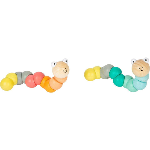 Rayher Baby & Kleinkind 2 Stück Set Holzspielzeug Biege Raupen Kinder Spielzeug Kinderspielzeug Ab 12 Monate.