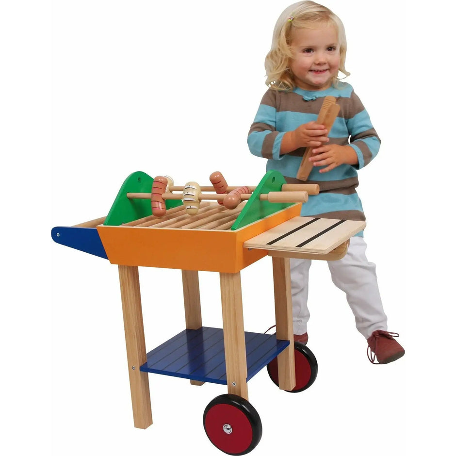 small foot Kleinkind Spielzeug Grill Personalisierter Holz Grill Spielzeug Küche Kinder Grill Spielzeug Holzspielzeug für Kinder ab 3 Jahren. small foot