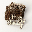 spielzeug-opa Holz Schriftzug Holzstreuartikel(40) Happy Birthday 46-32 mm mm 15er Set, Happy Birthday Geburtstagsdeko, Herz Konfetti, Tischdeko,